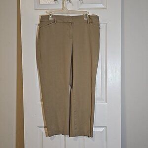 Talbots Petites Curvy Khaki Tan Dress Pants Work Office Plus Size 14P